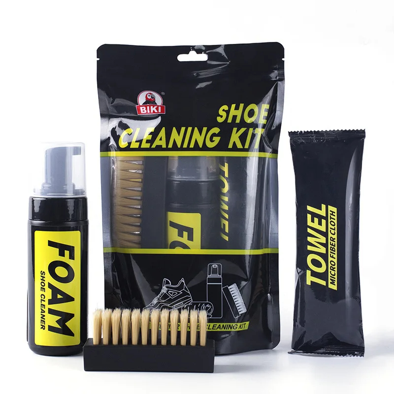 White Sneaker Care Kit - 150ML Trockenreinigungsset für Schuhe Wasserfreier Schaum-Sneaker-Reiniger