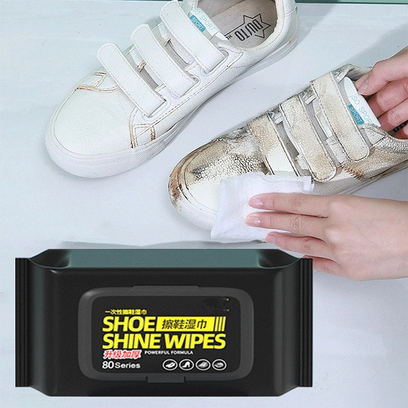 White Sneaker Care Kit - Tragbare Schuhreinigertücher für den Außenbereich –