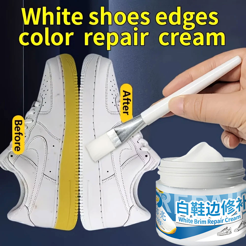 White Sneaker Care Kit - Neuer Weißer Schuhkanten-Auffrischer 50g Professionelle Schuhreparaturcreme