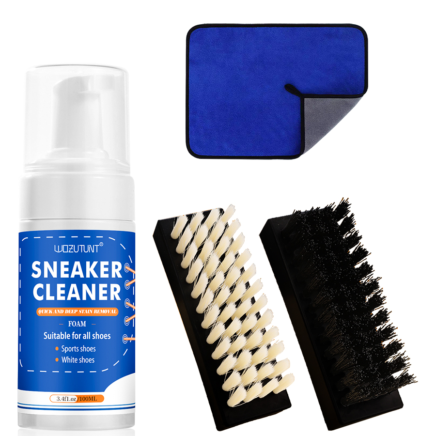 White Sneaker Care Kit - Weißes Schuhreinigungsset für Sneakers, Segeltuch, Nubuk-Wildleder,
