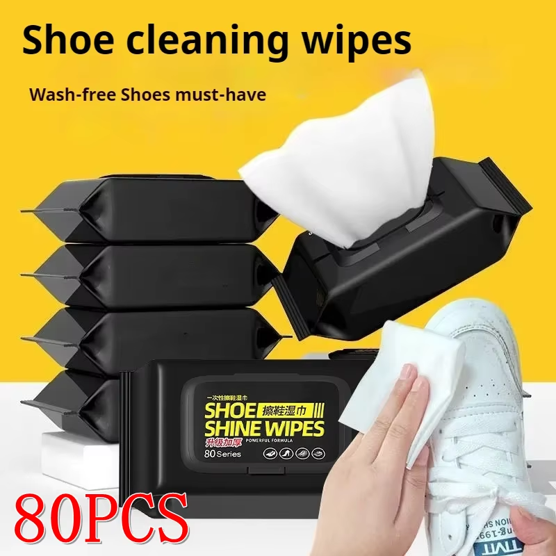 White Sneaker Care Kit - 12/30/80 Stück Sneaker-Reiniger, tragbare Einweg-Reinigungstücher, leistungsstarke