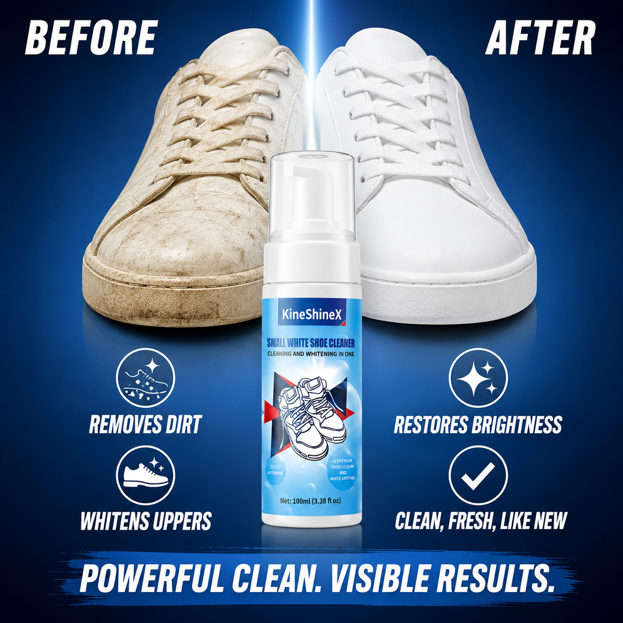Sneaker Care Spray - Gihen Schuhreinigungssets Wasserfreier Schaum-Schuhreiniger mit Schuhbürste